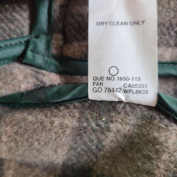 Woolrich Women's Size M Hunter Green Wool Full-Zip Jacket Plaid Collar Lining - Picture 13 of 13